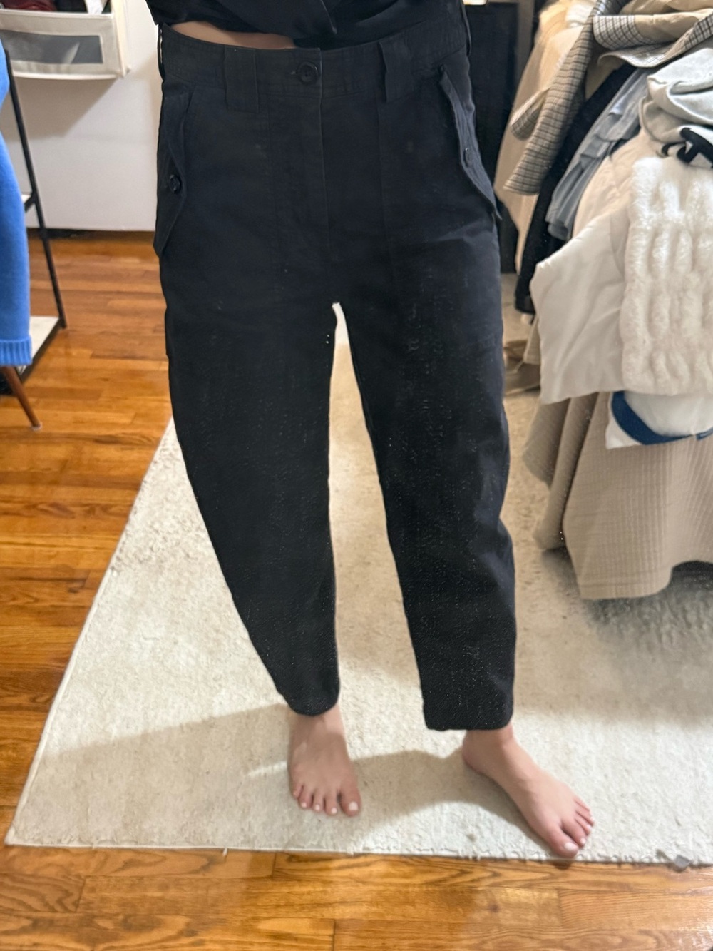 Banana Republic Black Barrel Pants